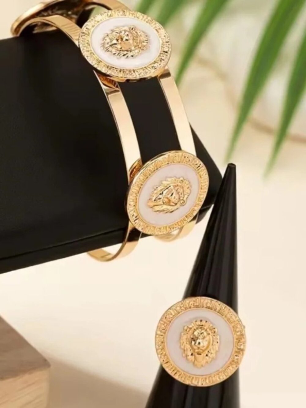 New Gold Lion Medallion Bracelet – Designer Inspired Statement Jewelry